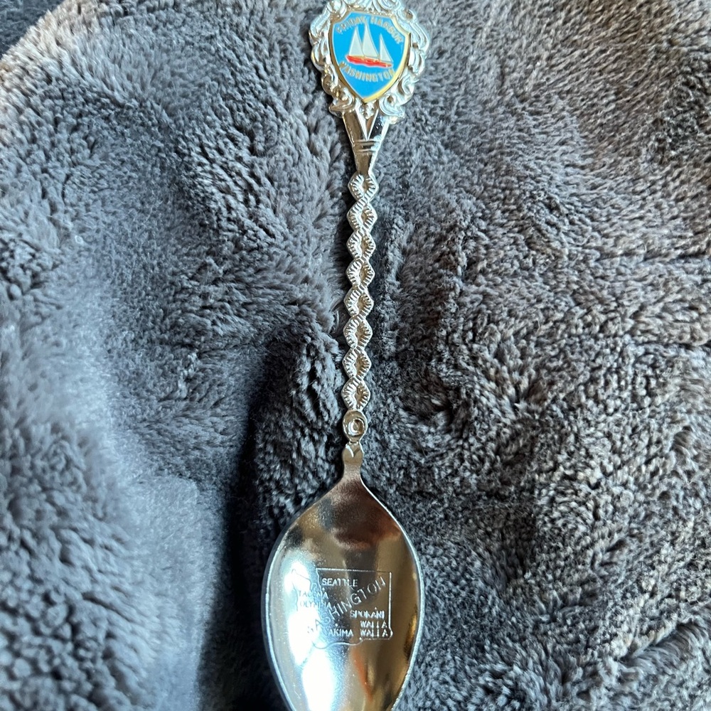 Vintage Antique Silver Souvenir Spoon Friday Harbor Washington 🩵 - Picture 7 of 7
